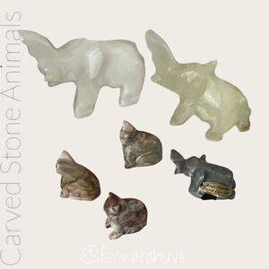 Hand Carved Stone Animal Figurines